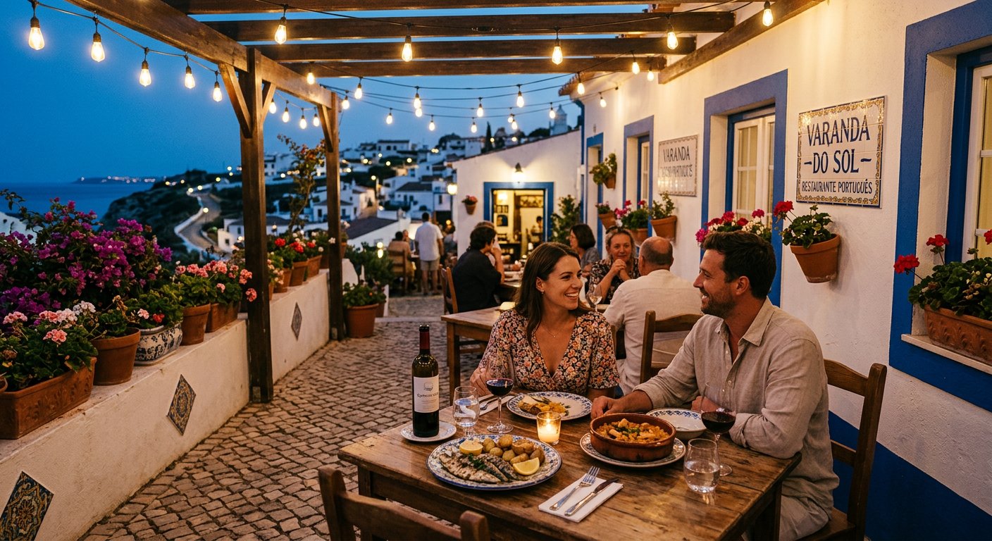 Esplanada de um restaurante no Algarve
